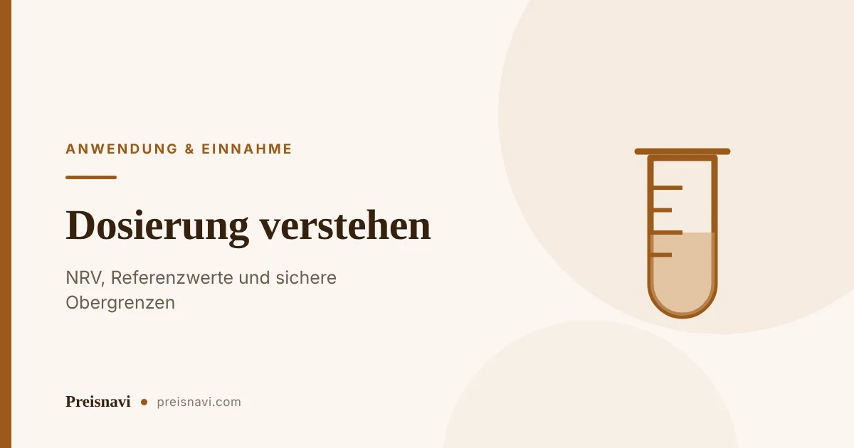 Messzylinder mit Skalenstrichen und halbem Füllstand als Sinnbild für die richtige Dosierung von Nahrungsergänzungsmitteln