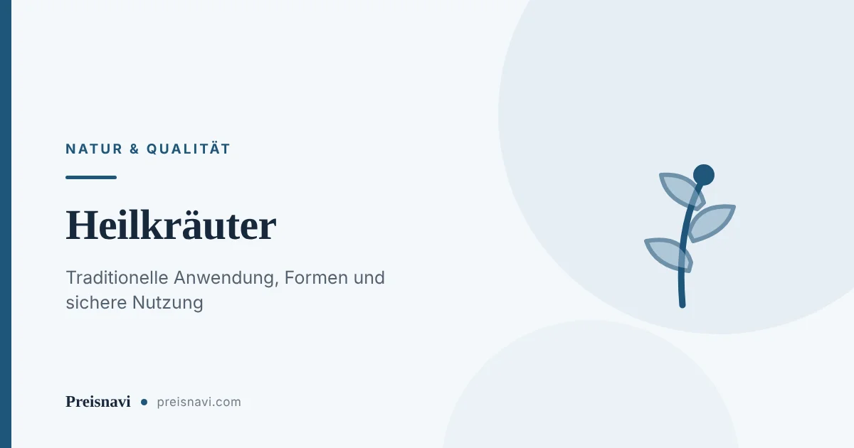 Kräuterzweig mit drei Blättern und einer Blütenknospe als Beitragsbild zum Ratgeber über Heilkräuter und ihre Zubereitung