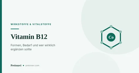 Sechseckiger Molekülring mit Cobalt-Atom in der Mitte als vereinfachte Darstellung des Cobalamin-Moleküls von Vitamin B12