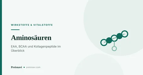 Kette aus fünf verbundenen Kreisen als vereinfachte Peptidkette, Sinnbild für essenzielle Aminosäuren und EAA-Präparate