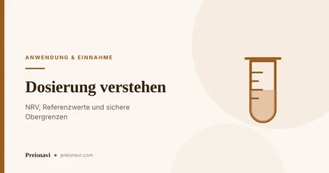 Messzylinder mit Skalenstrichen und halbem Füllstand als Sinnbild für die richtige Dosierung von Nahrungsergänzungsmitteln