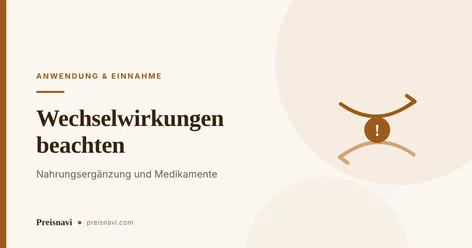 Zwei gekreuzte Pfeile mit Ausrufezeichen als Sinnbild für Wechselwirkungen zwischen Nahrungsergänzung und Medikamenten